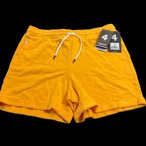 New Womens 4 Laps Mango Drawstring Shorts. Side Zipper. Size Large